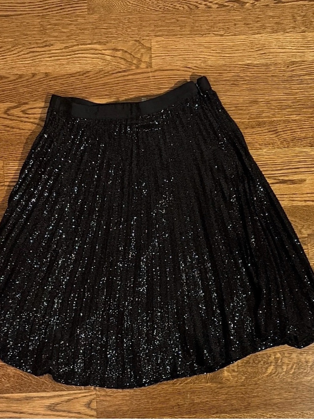 Joie Black Sequin Circle Skirt